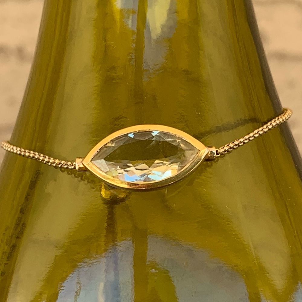 Dean Davidson Petit Pave' Citrine Lotus Chain Bracelet